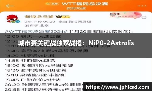 城市赛关键战独家战报：NiP0-2Astralis